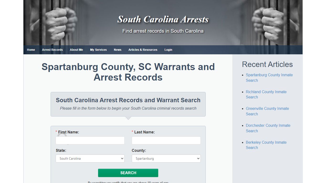 Spartanburg County, SC Warrants and Arrest Records - South ...